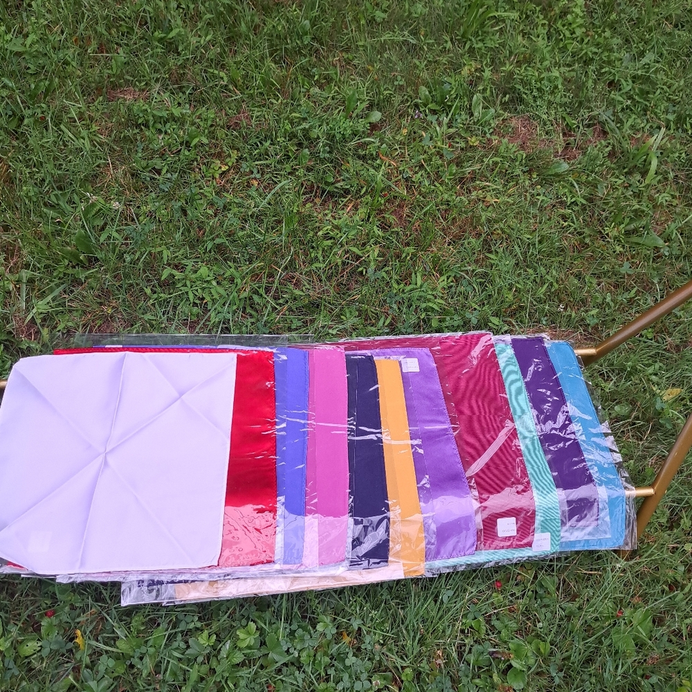 Platinum Noble Silk Pocket Square Colorful 11 Pcs Bundle